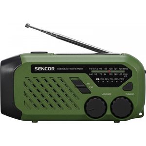 Sencor - Kampeerradio - Groen - LED Zaklamp - 5V/2000 mAh - IPX4