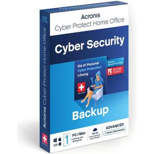 Acronis Cyber Protect Home Office Advanced - 1 computer + 500 GB cloudopslag - 1 jaar abonnement voor Windows & iOS & Android & Mac OS