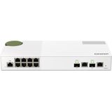 QNAP QSW-M2108-2C, 8 poort, 2 poort SFP+/ NBASE-T Combo, web managed switch, Netwerkschakelaar, Wit