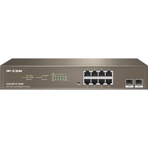 IP-COM - G3310P-8-150W - PoE-Switch - 8 Gigabit PoE-Poorten - 150W Vermogen