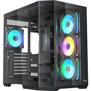 Itek Dark Cave Aku (mATX, ATX, Mini-ITX), PC-behuizing, Zwart