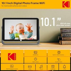 KODAK - Digitale Fotolijst - 10,1 inch - 1920 x 1200 FHD - 32 GB Geheugen - 4000 mAh Li-ion Batterij