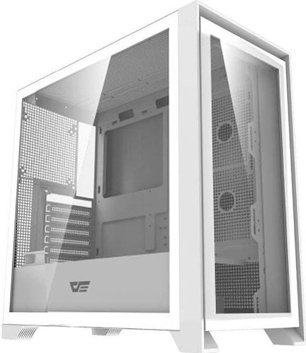 Darkflash Tech Darkflash DRX90 Glazen computerkast (wit) (ITX, ATX), PC-behuizing, Wit
