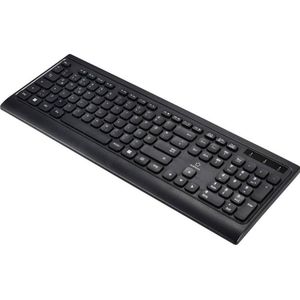 Renkforce RF-5799534 Draadloos toetsenbord Duits, QWERTZ Zwart (DE, Draadloze), Toetsenbord, Zwart