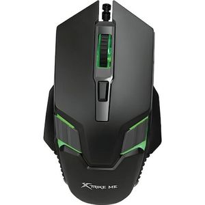 Xtrike Me Mysz gamingowa przewodowa GM-110 czarny/zwart (Bedraad), Muis, Zwart