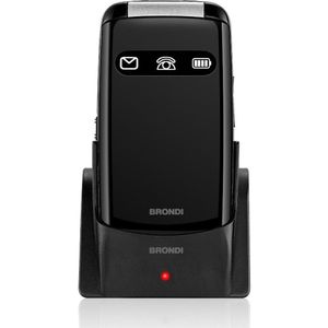 Brondi Amico Favoloso (2.80", 2G), Sleutel mobiele telefoon, Zwart