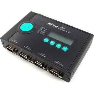 Moxa NPORT 5450I W/ ADAPTER - 4-poorts RS-232422485 apparaatserver met 2 kV isolatiebescherming, met ada, Data converter