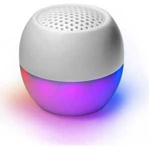 Boompods Getijde Ronde Luidspreker Soundflare Wit (5 h, Oplaadbare batterij), Bluetooth luidspreker, Wit