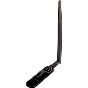 D-Link DWA-137 Wi-Fi USB-adapter N300 met hoge versterking (USB 2.0), Netwerkadapter, Zwart