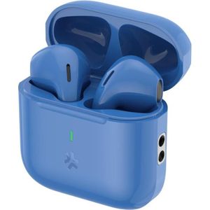 Celly Echte draadloze Drop Headset (4 h, Draadloze), Koptelefoon, Blauw