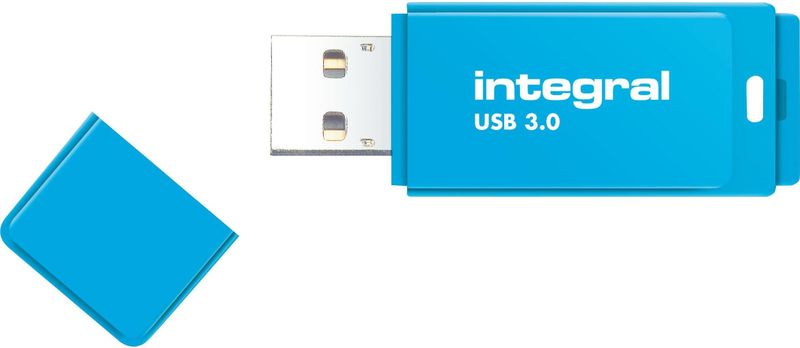 Usb-stick integral 64gb 3.0 neon blauw | Blister a 1 stuk
