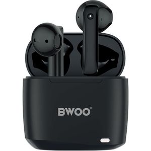 Bwoo - BW94-BK - Draadloze Oortelefoon - Zwart - 5 uur Draadloze Speeltijd