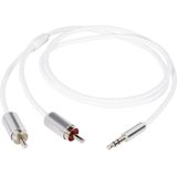 SpeaKa Professional - SP-7870524 - Cinch / Jackplug Audio Aansluitkabel - 1.50 m - SuperSoft Kabelmantel