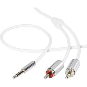 SpeaKa Professional - SP-7870524 - Cinch / Jackplug Audio Aansluitkabel - 1.50 m - SuperSoft Kabelmantel