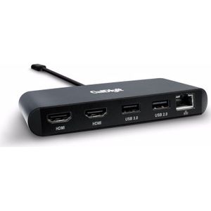 CalDigit Minidock Dual (USB A, Thunderbolt), Docking station + USB-hub, Zwart