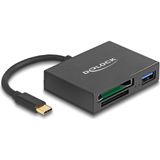 Delock - Kaartlezer - USB Type-C - USB Type-A - XQD en SD Sleuf