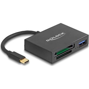 Delock - Kaartlezer - USB Type-C - USB Type-A - XQD en SD Sleuf