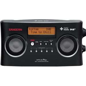 Sangean DPR-25+ (DAB+, FM), Radio, Zwart