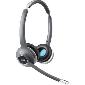 Cisco 562 Dubbel (Draadloze, USB-A), Kantoorheadset, Zwart, Grijs