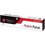 Techly - 16 x RJ45 - Patchpanel - Zwart - Cat.6