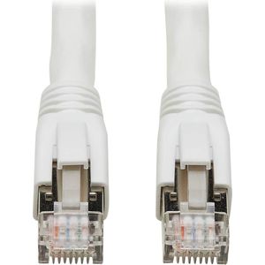 Eaton Cat8 25G/40G Gecertificeerde Snagless Afgeschermde S/FTP Ethernetkabel RJ45 M/M PoE Wit 6ft (S/STP, S/FTP, CAT8.1, 1.83 m), Netwerkkabel