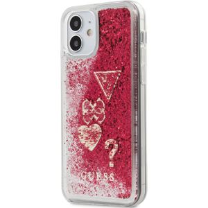 Guess Vloeibare glitter (iPhone 12 Mini), Smartphonehoes, Roze