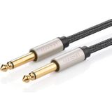 Ugreen kabel mono TS jack 6,35mm - jack 6,35mm 5m grijs (AV128) (5 m, Jack 6,3 mm), Audiokabel