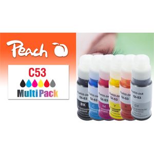 Peach, Inkt, Spar Pack Tintenpatronen ersetzt Canon GI-53