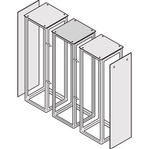 Schroff Side By Side Kit Ip55 And Emc Vstar Cp, Accessoires voor serverkasten, Zwart