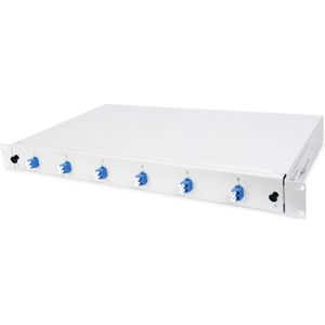 Netkab LWL 19" Breakoutbox mit 6-fach SC-duplex Blende blau, Netwerk accessoires