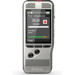Philips Pocket Memo DPM6700 dicteer- en afspeelset, Dictafoon, Zilver
