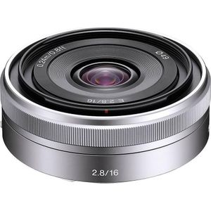 Sony E 16mm f/2.8 (Sony E, APS-C / DX), Objectief, Zilver