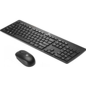 HP Draadloze Kb Dngl Muis Win8 (DE), Toetsenbord, Zwart