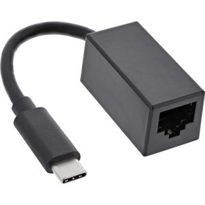 InLine USB 3.0 netwerkadapterkabel (USB 3.0, RJ45), Netwerkadapter, Zwart