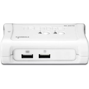 Trendnet - 2-poorts USB KVM-schakelaar - Blauw - Inclusief KVM-kabels
