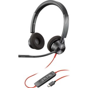 Poly Blackwire 3320 BW3320-M (Bedraad, USB-C), Kantoorheadset, Zwart