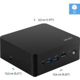 MSI Cubi NUC 1MG (zonder besturingssysteem) (Intel Core 3 100U, 8 GB, 256 GB, Intel UHD Graphics), PC, Zwart