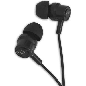 Esperanza Stereo Earphones With Microphone Eh189 Black (Geen ruisonderdrukking, Bedraad), Koptelefoon, Zwart