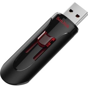 SANDISK Cruzer Glide 3.0 (128 GB, USB-A), USB-stick, Zwart