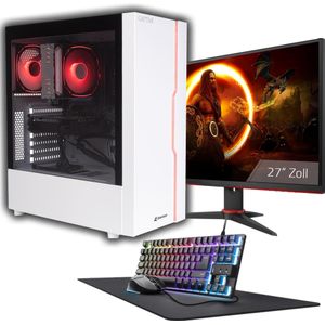 Captiva PC Advanced Gaming R93-501 TFT Bundle (Ryzen 5 7500F/RTX5060 8GB GDDR7/SSD 1TB/16GB/WLAN/w/o OS) (1000 GB, 21.47 GB, AMD Ryzen 5 7500F, GeForce RTX 5060), PC, Wit