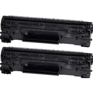 Ampertec, Toner, 2 Kompatible Toner ersetzt HP CE285AD 85A Doppelpack schwarz (BK)