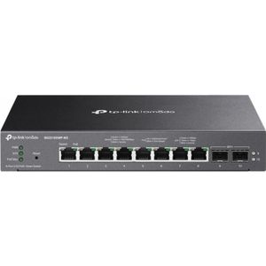 TP-Link OMADA 8-POORTS 2,5GBASE-T EN 2-POORTS 10GE SFP SMART SWITCH W (10 ports), Netwerkschakelaar, Zwart