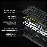 HK Gaming GK61 - Mechanisch Gamingtoetsenbord - Zwart - 60 procent - 61 RGB LED-toetsen