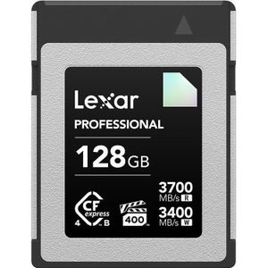 Lexar CFexpress PRO 4.0 Type B DIAMOND Series 128GB - R3700/W3400MB/s - VPG400 (128 GB, CFexpress type B), Geheugenkaart