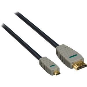 Bandridge BLAUWE Micro HDMI Kabel (2 m, HDMI), Videokabel