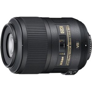 Nikon AF-S Nikkor 85mm f/3.5G ED VR DX Micro (Nikon DX, APS-C / DX), Objectief, Zwart