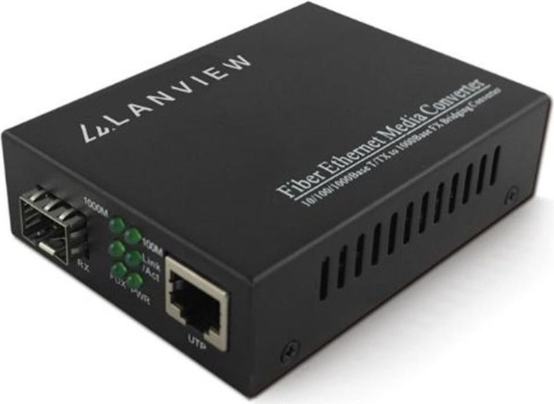 Lanview - LVN-MED-SFP-1000BASE-X - Netwerk Media Converter - Compact - Betrouwbaar