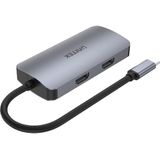 Unitek - P5 Trio USB 3.2 Gen 1 Dockingstation - Grijs - 5 Poorten