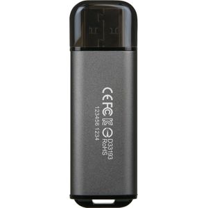 Transcend JetFlash 920 TLC (256 GB, USB A, USB 3.0), USB-stick, Grijs
