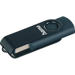 Hama USB-sleutel Rotate, USB 3.0, 128GB, 90MB/s, Petrol blauw, Smalle verpakking. (128 GB, USB A, USB 3.0), USB-stick, Blauw